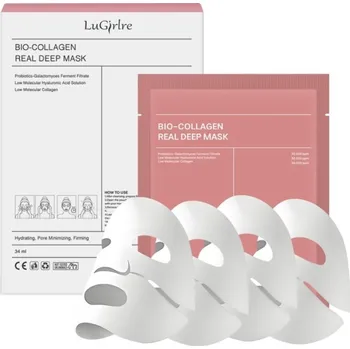 Pleťová maska Maska na obličej s kolagenem LuGirlre, 34 ml, 4 ks