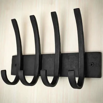 Karnevalový kostým Výprodej Litinový věšák se 4 háčky, skandinávský styl, 21 cm - Outlet