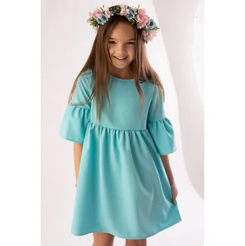 Dívčí šaty Dívčí boho šaty mentolové- Lily Grey 110 / 5 let