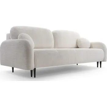 Sedací souprava Rozkládací čalouněná třímístná pohovka CLOUDY krémová