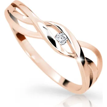 Prsten ŠPERKY-NM, Dámský prsten v červeném zlatě 1620 Barva zlata: růžová, Velikost prstenu: 53