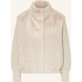 Dámský kabát Herno Dámská Bunda Ze Směsi Materiálů S Umělou Kožešinou,...