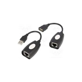 Elektrická zásuvka Extender USB RJ45 zásuvka,USB A zásuvka 60m