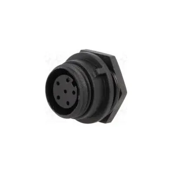Elektrická zásuvka Konektor kulatý zásuvka zásuvka PIN 6 bez kontaktů IP68 125V