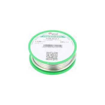 Páječka Pájecí drát Sn99,3Cu0,7 3mm 100g bezolovnaté Balení cívka