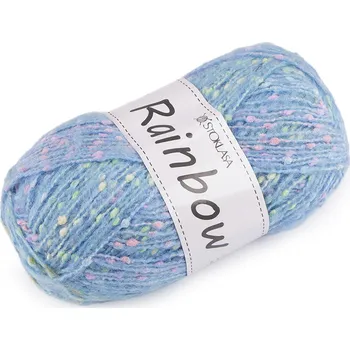 Galanterie Pletací příze mohérová Rainbow 100 g Varianta: 14 (30-6) modrá světlá, Balení: 1 ks