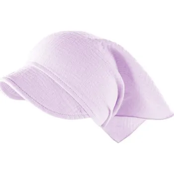 Šátek Eevi Mušelínový šátek s kšiltem - fialový