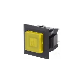 Síťový prvek Switch push-button Pos 2 SPST-NO 3A/125VAC OFF-ON yellow