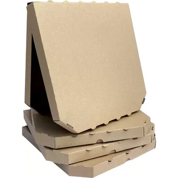 Jednorázové nádobí Krabice na pizzu 33x33x3 hnědo-hnědá Balení (50ks)