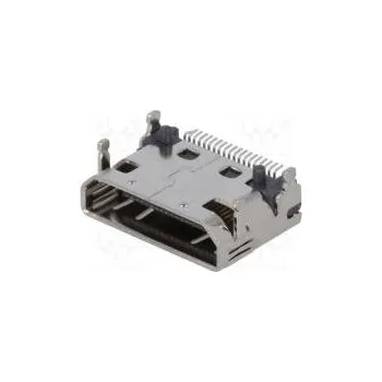 Elektrická zásuvka Konektor mini HDMI zásuvka PIN 19 zlacený úhlové 90° SMT