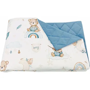 Dětská deka Dětská deka Velvet Light Ospalí medvídci/Modrá - 70X100 CM