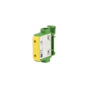 Svorka propojovací můstek póly 1 svorky 2 žluto-zelená ABS