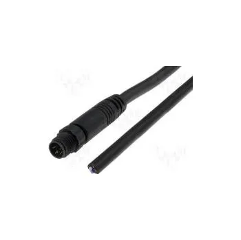 Elektrický konektor Konektor M8 1m vidlice PIN 4 přímý s vývodkou,s vodiči 3A