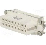 Konektor HDC kontaktní vložka zásuvka C146 PIN 16 16+PE 14A