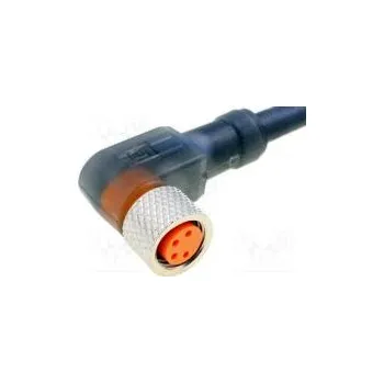 Elektrická zásuvka Konektor M8 2m zásuvka PIN 4 úhlové 90° s vývodkou,s vodiči