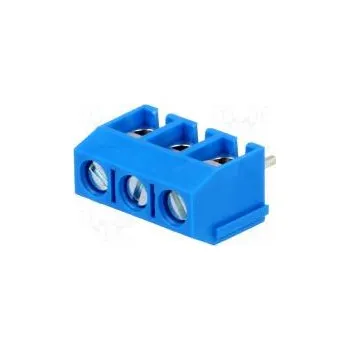 Elektronická součástka Svorkovnice do plošného spoje úhlové 90° 5mm póly 3 na PCB