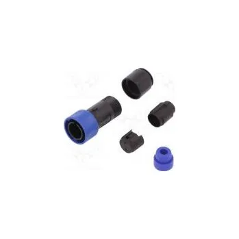 Elektrický konektor Konektor kulatý zástrčka vidlice PIN 2 bez kontaktů na kabel