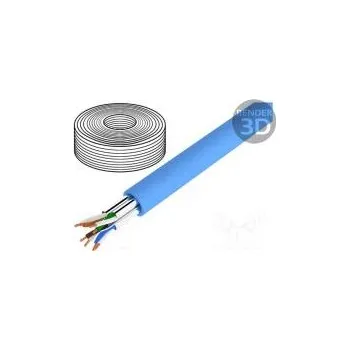Síťový kabel Vodič U/FTP 6a drát Cu 4x2x23AWG LSZH modrá 7,2mm CPR Dca