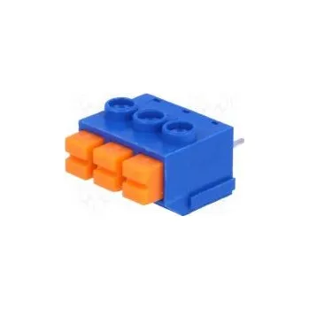 Svorkovnice do plošného spoje úhlové 90° 5mm póly 3 na PCB