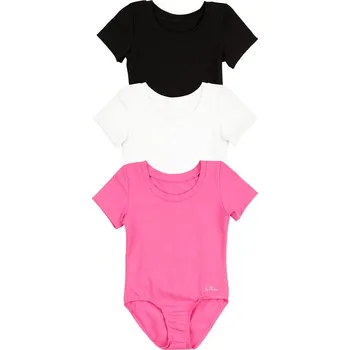 Set dětského termoprádla Gymnastický dětský dres s kr rukávem 5F265 LITEX Barva: černá, Velikost: 146