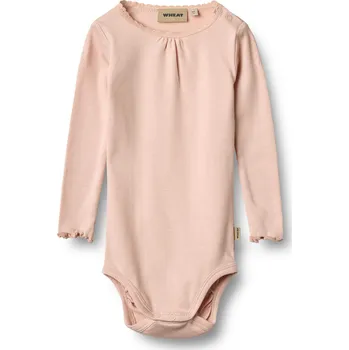 Kojenecký body Dětské body s dlouhým rukávem z bio bavlny a modalu Lotta Powder Wheat Velikost: 56