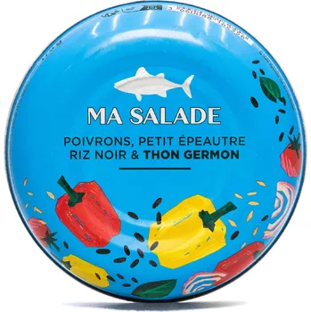 konzervovaná ryba Salát z tuňáka s paprikami a černou rýží 175 g