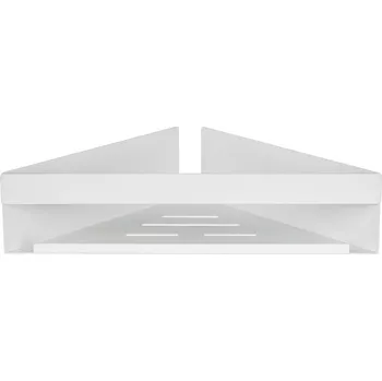 Drátěná police Matně bílá koupelnová polička bez vrtání/rohová Turbo-loc z nerezové oceli Genova – Wenko ID_1778250