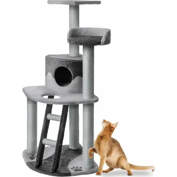 JK ANIMALS, rohové škrabadlo Corner, 49×49×120 cm, šedá