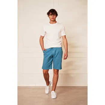 Pánské kraťasy Pánské bavlněné šortky Barva: Modrá, Velikost: 38, Střih: REGULAR FIT