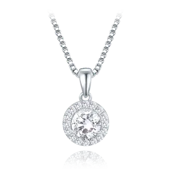 Náhrdelník 0334 MINET Elegantní stříbrný náhrdelník s bílými zirkony