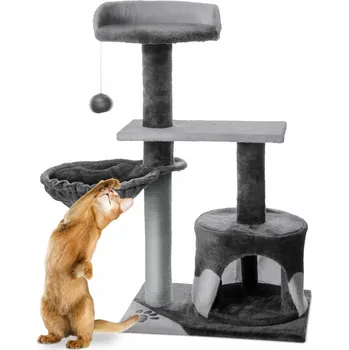 JK ANIMALS, škrabadlo Robin, 50×35×88 cm, šedá