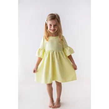Dívčí šaty Dívčí boho šaty žluté - Lily Grey 140 / 10 let