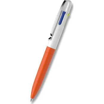 Kuličkové pero Schneider Take 4 Neon - neonově oranžová/bílá