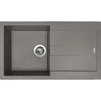Granitový dřez Sinks AMANDA 860 Varianta: Sinks AMANDA 860 Pureblack + Elasta nerez/černá