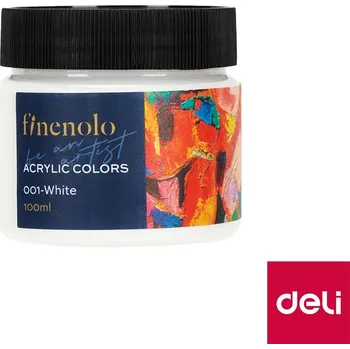 Speciální výtvarná barva Barvy akrylové Deli Finenolo 100ml, bílá
