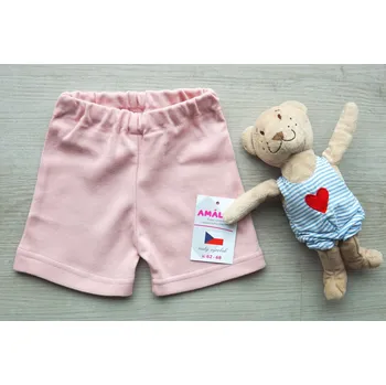 AMÁLKA Bavlněné kraťasy, pudrově růžové Velikost: 92-98