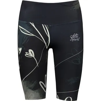 Dámské kalhoty Dámské legíny nad kolena premium ALTISPORT VOJ/ALW083LEG02 ČERNOBÍLÁ XL