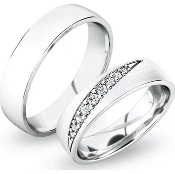 Módní doplněk Snubní prsteny stříbro 925 zirkon 0.102 ct G/SI SP-61051-Ag