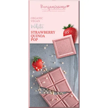 Čokoláda Čokoláda Jahody a Quinoa, Benjamissimo, 70g, Vegan Bio