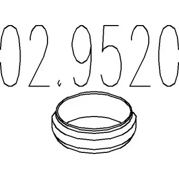 Těsnění výfuku MTS Těsnění výfukové trubky MTS 02.9520