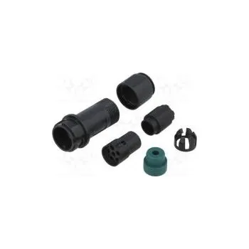 Elektrická zásuvka Konektor kulatý zástrčka zásuvka PIN 6 bez kontaktů na kabel