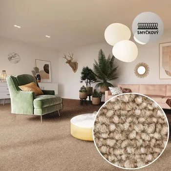 Koberec Metrážový koberec Breno NERO 33 Označení šíře role: 4 m