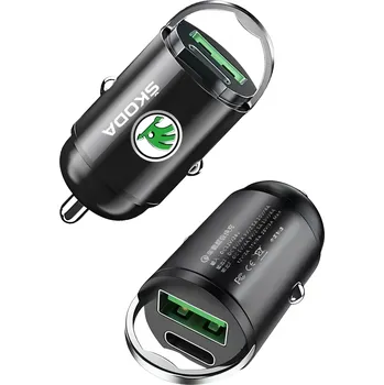 Mini nabíječka telefonu do auta Škoda