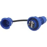 Konektor napájecí AC vidlice zástrčka 2P+PE 250VAC 16A modrá