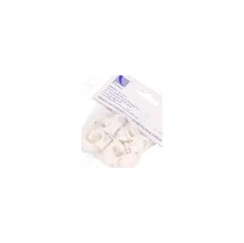 kabelová chránička Držák bílá na kulatý kabel 25ks s hřebíkem 14mm