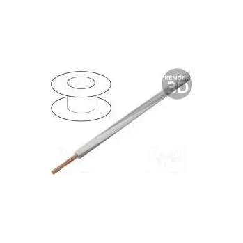 elektrický kabel Vodič LgY lanko Cu 0,5mm2 bílo-šedá PVC 300/500V 100m