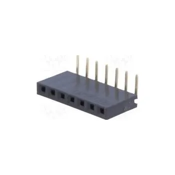 Elektrická zásuvka Zásuvka kolíkové zásuvka PIN 7 úhlové 90° 2,54mm THT 1x7