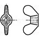Matice křídlová M6 1 polyamid BN 1058 DIN 315