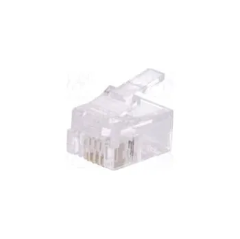 Počítač Zástrčka RJ11 PIN 4 nestíněné zlacený Uspořádání výv 6p4c
