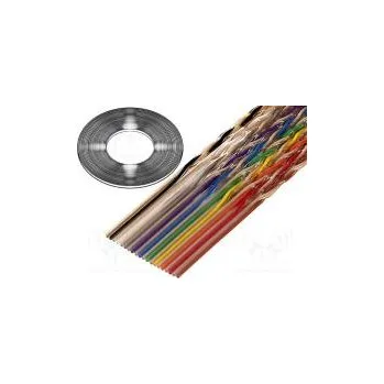 Vodič plochý kabel 1,27mm licna Cu 20x28AWG PVC 49V 30,5m